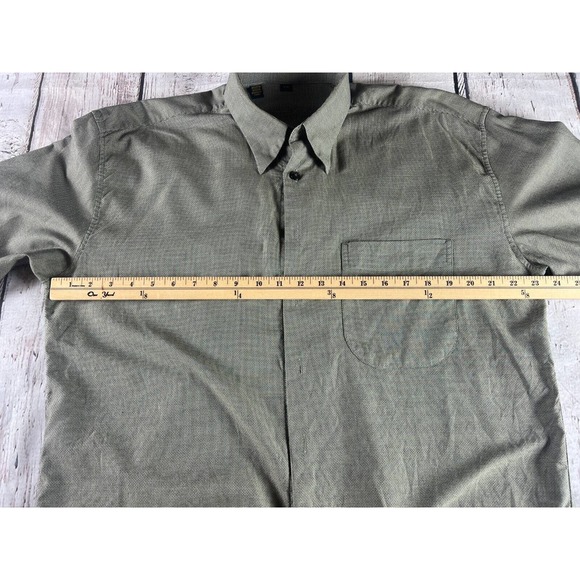 Signature Jack Lipson Mens Button Down Shirt Green Size Large - Picture 4 of 6